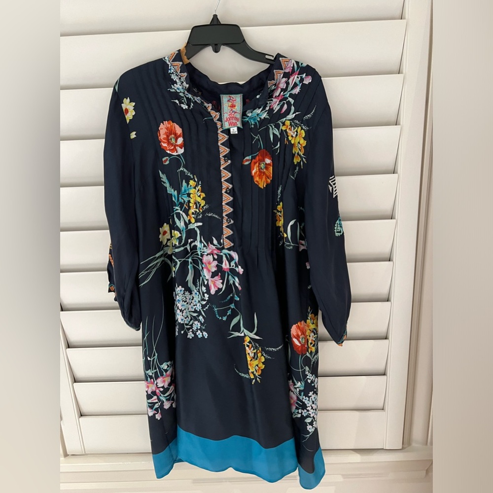 Johnny Was Silk dress XL like new